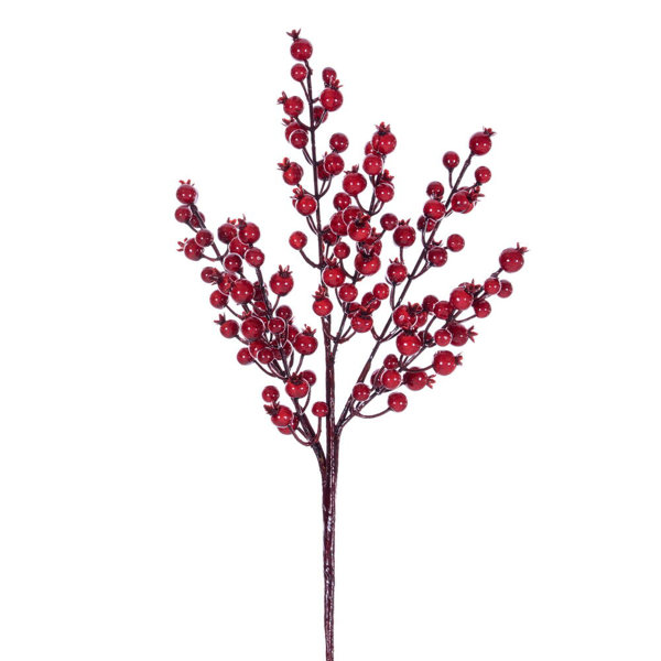 The Holiday Aisle® 14" Red Crab Apple Mixed Berry Pick. Each bag